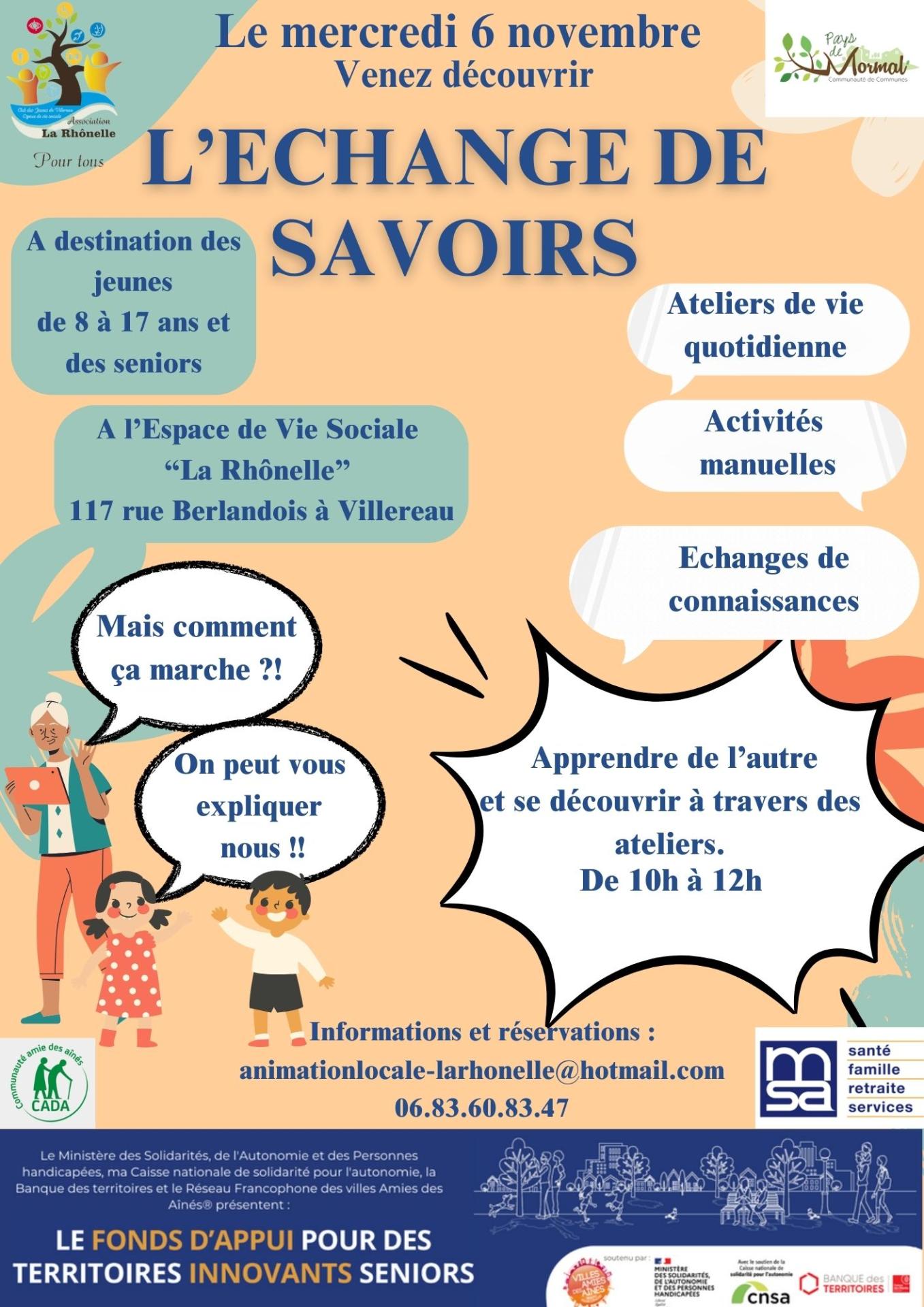 Flyer echange de savoir